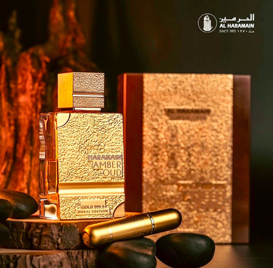 AL HARAMAIN AMBER OUD GOLD 999.9 DUBAI EDITION 3.4 OZ
EXTRAIT DE PARFUM+ REFILLABLE ATOMISER